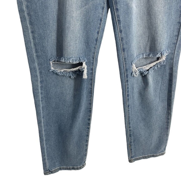 ✨SOLD✨Abound Womens Size 27 High Rise Button Fly Distressed Light Wash Jeans - Picture 3 of 8